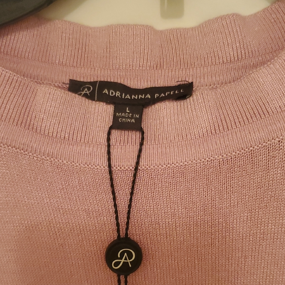 Sheer Sleeve Pink Sweater - Picture 5 of 5